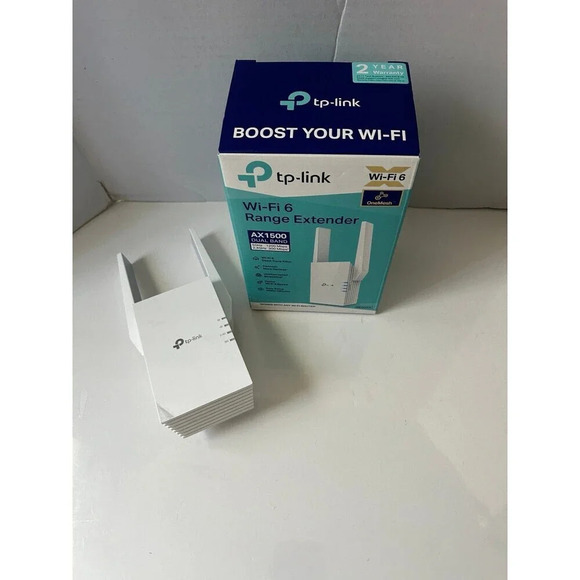 TP Link Wi-Fi 6 Range Extender AX1500 Dual Band WiFi 6 - Picture 1 of 8